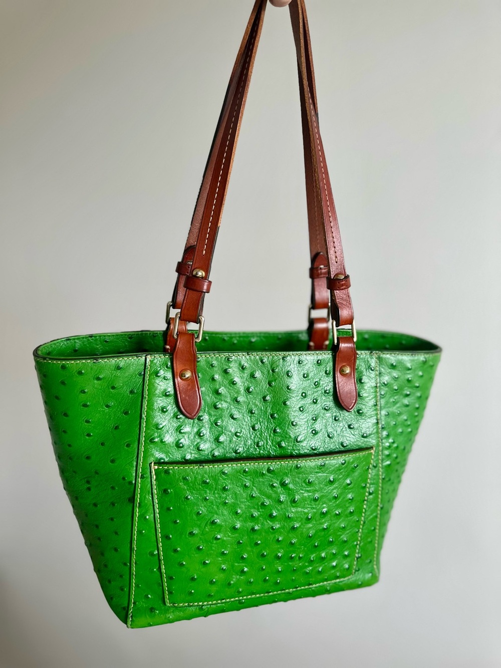 Dooney & Bourke Kelly Green Ostrich Tote - Picture 15 of 16